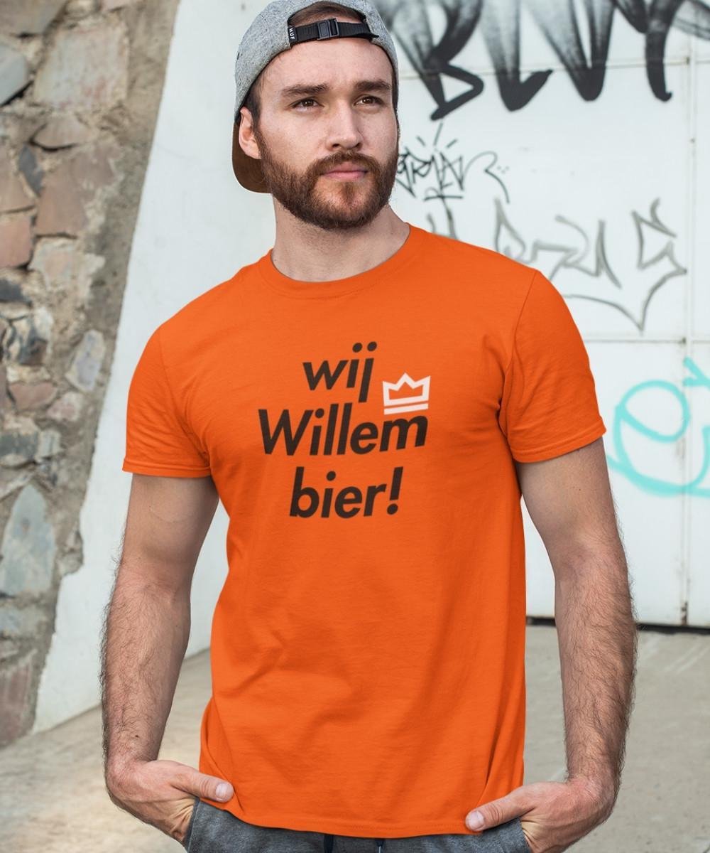 Oranje Koningsdag T-Shirt Bier Premium (HEREN - MAAT L) | Oranje Kleding | Feestkleding